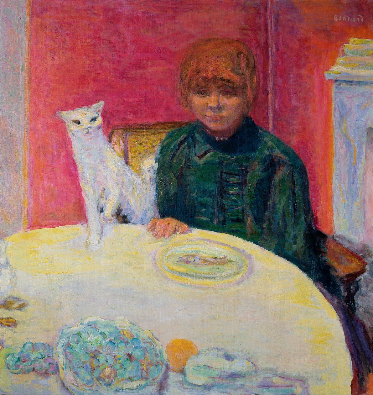 Žena s kočkou, 1912 od Pierre Bonnard