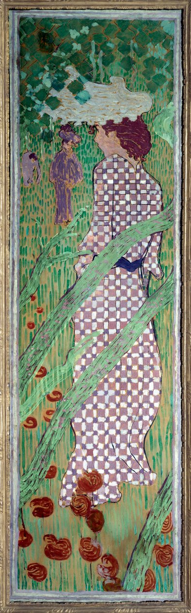 Žena v šatech quadrillea Obraz Pierra Bonnarda (1867-1947) 1891 Rozm. 1,6x0,48 m Paříž, musee d