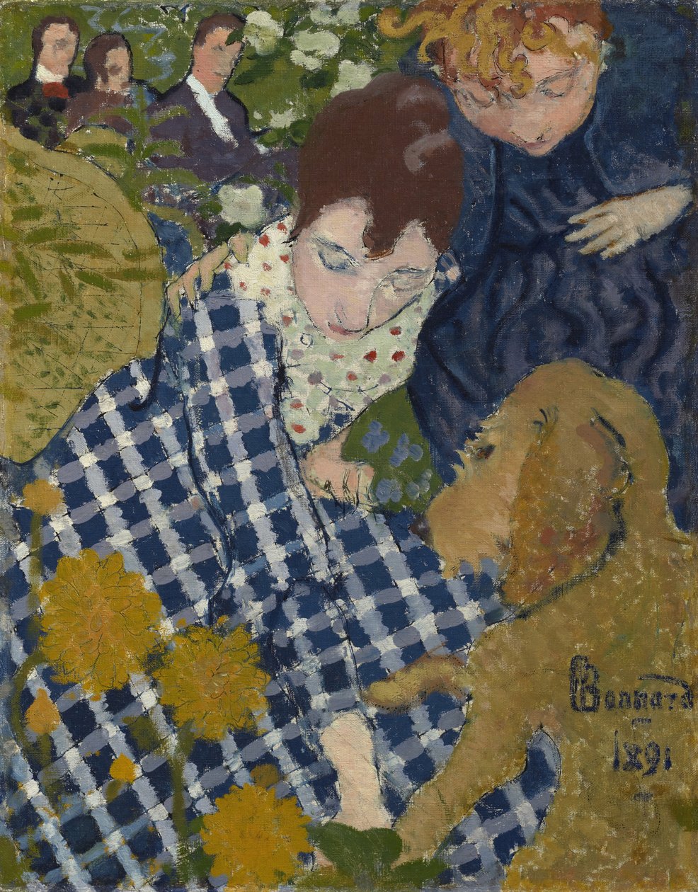Ženy se psem od Pierre Bonnard