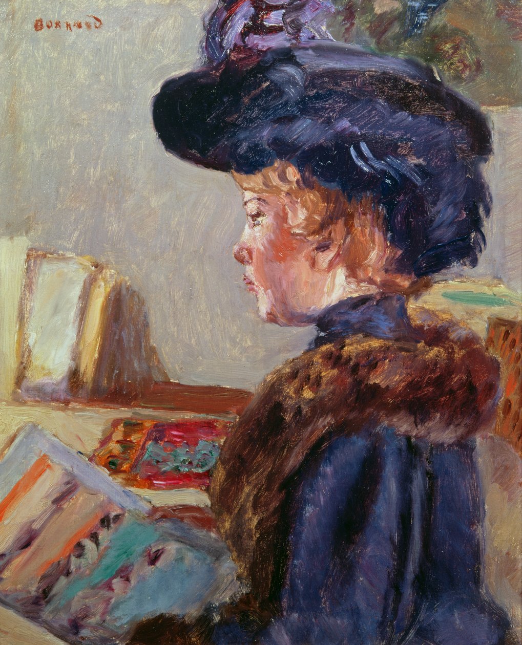 Mladá žena tisk od Pierre Bonnard