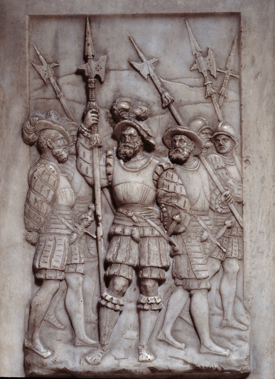 Vojáci Detail basreliéfů hrobky Františka I. (1494 - 1547) realizovaný Pierrem Bontempsem (1505/1510-1568/1570) od Pierre Bontemps