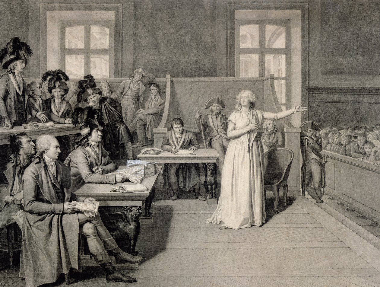 Marie-Antoinetta (1755-93) z Habsburska-Lotrinska, souzená revolučním tribunálem, 16. října 1793 od Pierre Bouillon