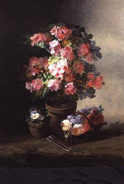 Zátiší růží v květináči, c.1870 od Pierre Camille Gontier
