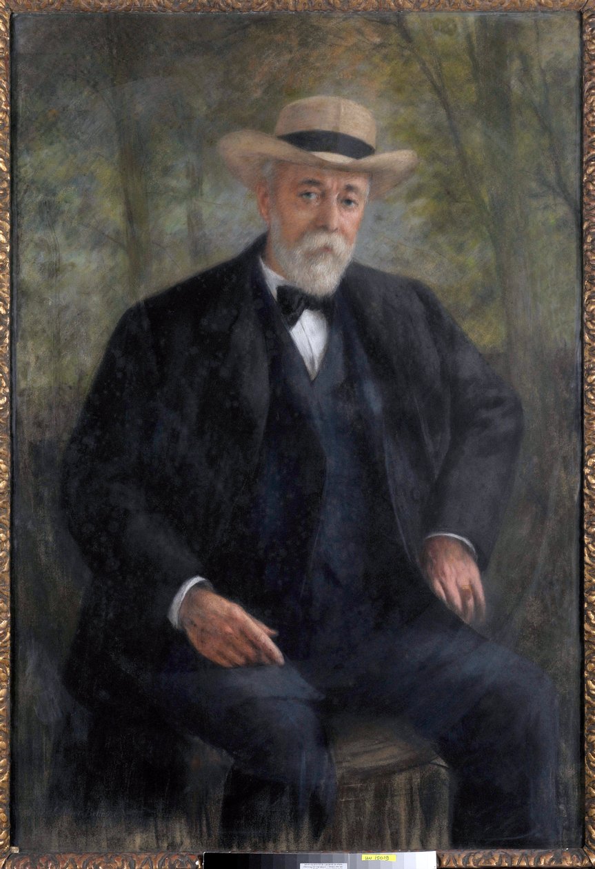 Portrét prezidenta rady Henriho Brissona (1835-1912) v jeho zahradě v Montmorency (malba) od Pierre Carrier Belleuse
