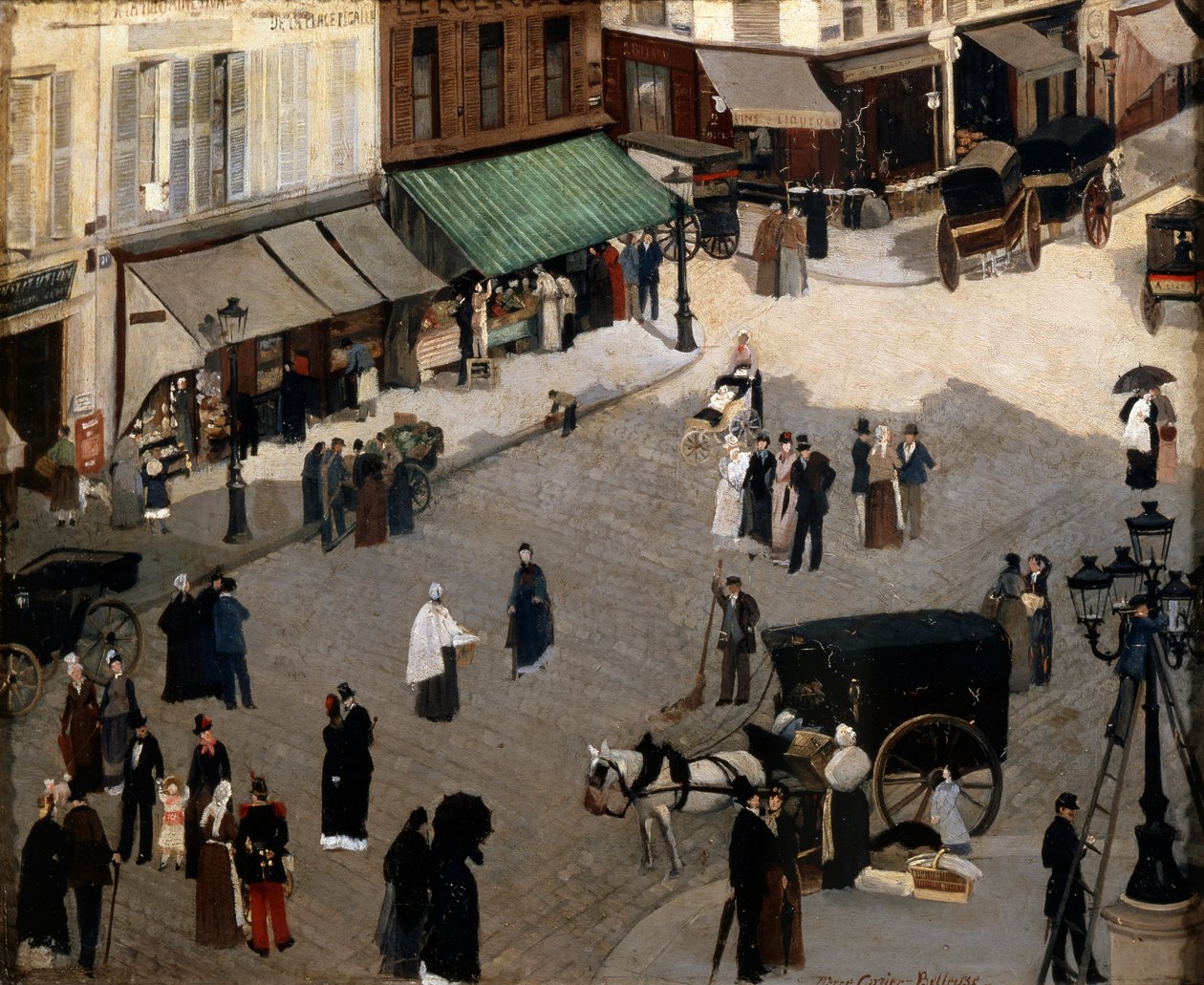Place Pigalle v Paříži, 80. léta 19. století. od Pierre Carrier Belleuse