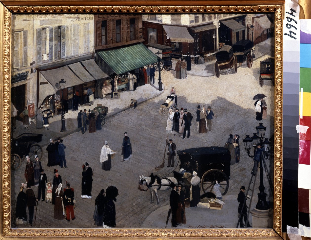 Place Pigalle v Paříži. Obraz od Pierra Carriere-Belleuse (Carriere Belleuse od Pierre Carriere Belleuse