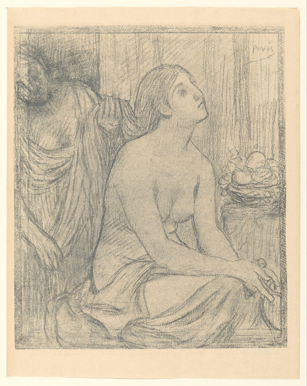 Žena na záchodě od Pierre Cécile Puvis de Chavannes
