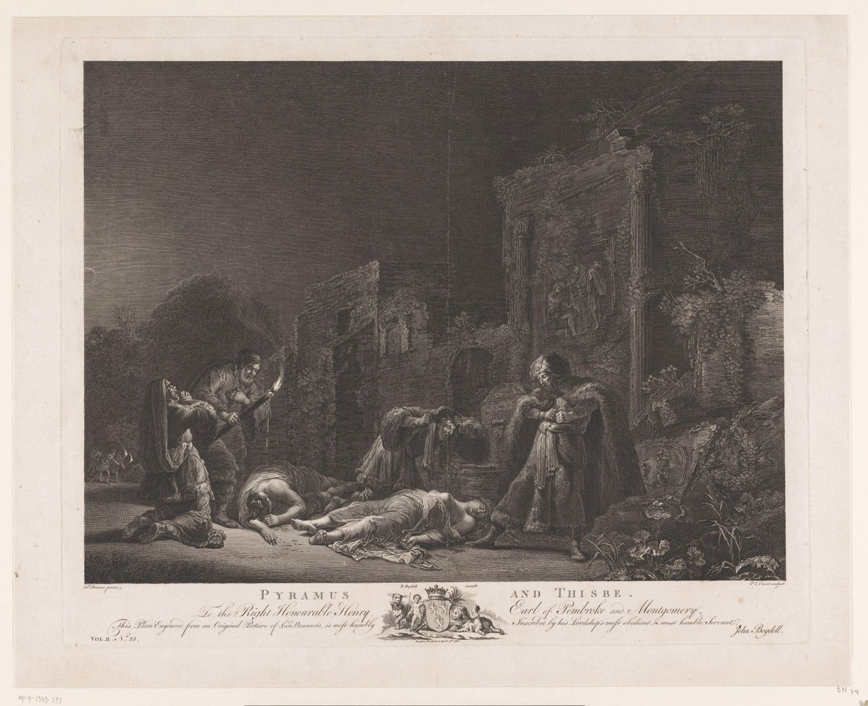 Pyramus a Thisbea Pyramus a Thisbe (název na objektu) Hlavní obrazy Anglie (název série) Nejkapitálnější obrazy v Anglii (název série) od Pierre Charles Canot