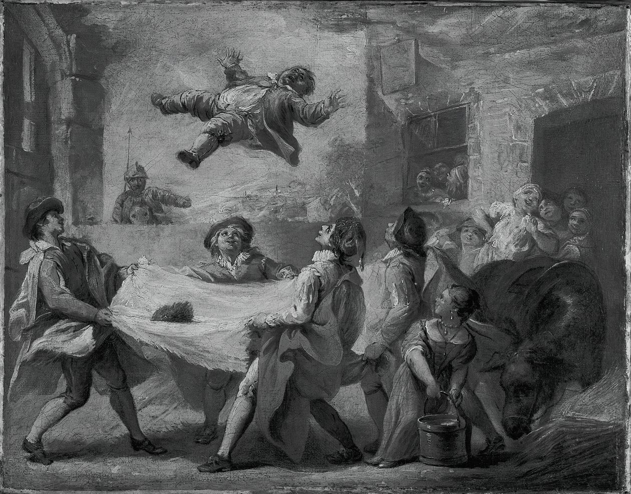 Sancho Panza je hozen do deky, 172324. od Pierre Charles Tremolieres