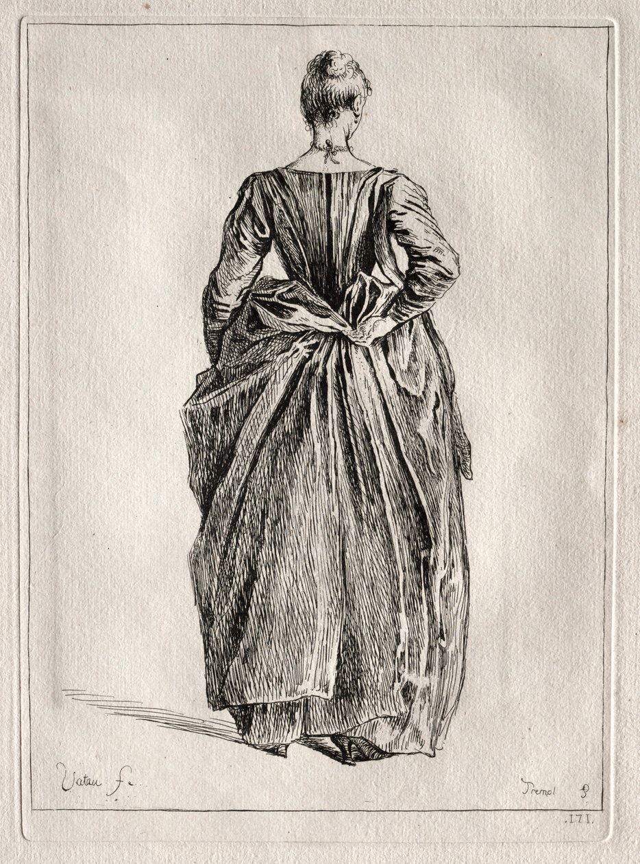 Studie ženy zezadu. od Pierre Charles Trémolière