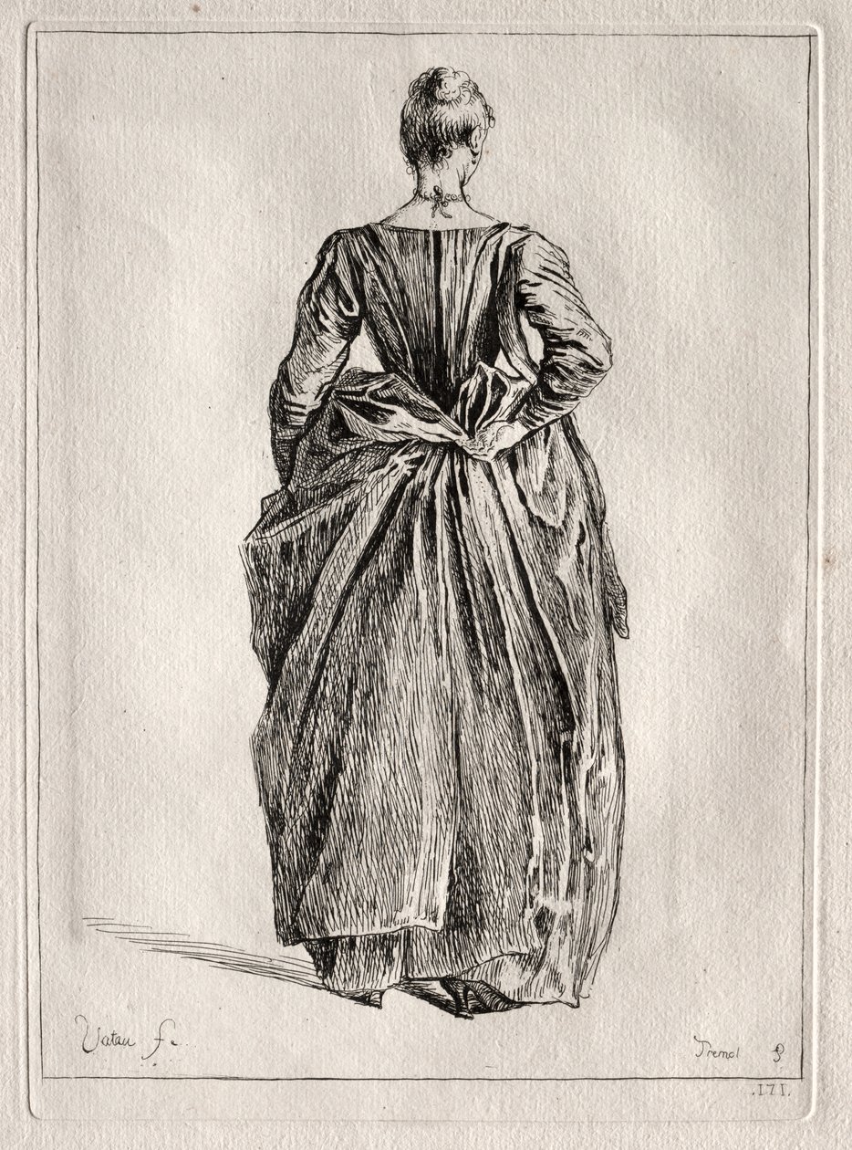 Studie ženy zezadu od Pierre Charles Trémolière