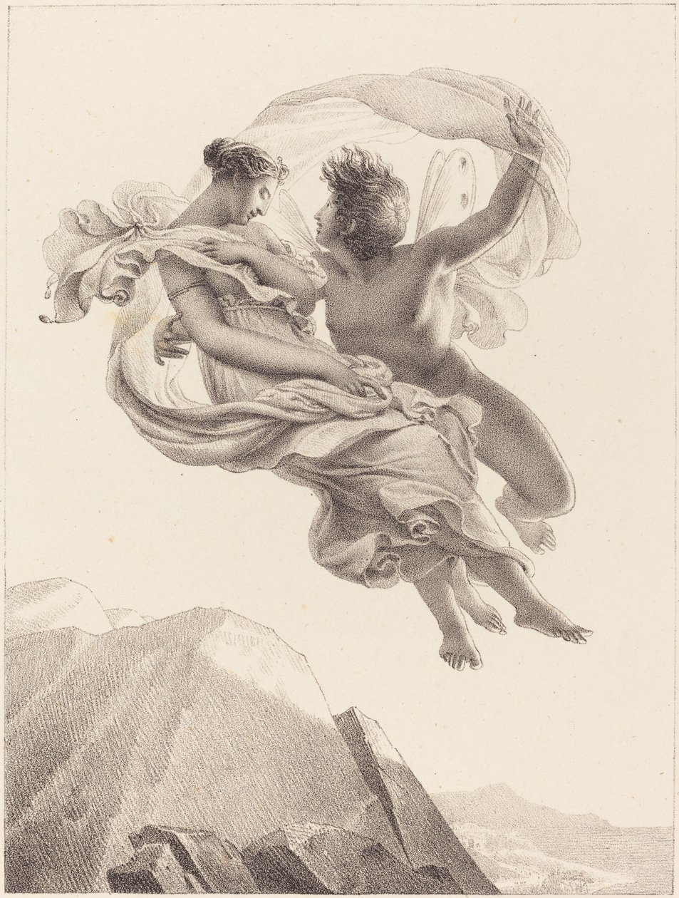 Zephyr a Psyche od Pierre Claude François Delorme