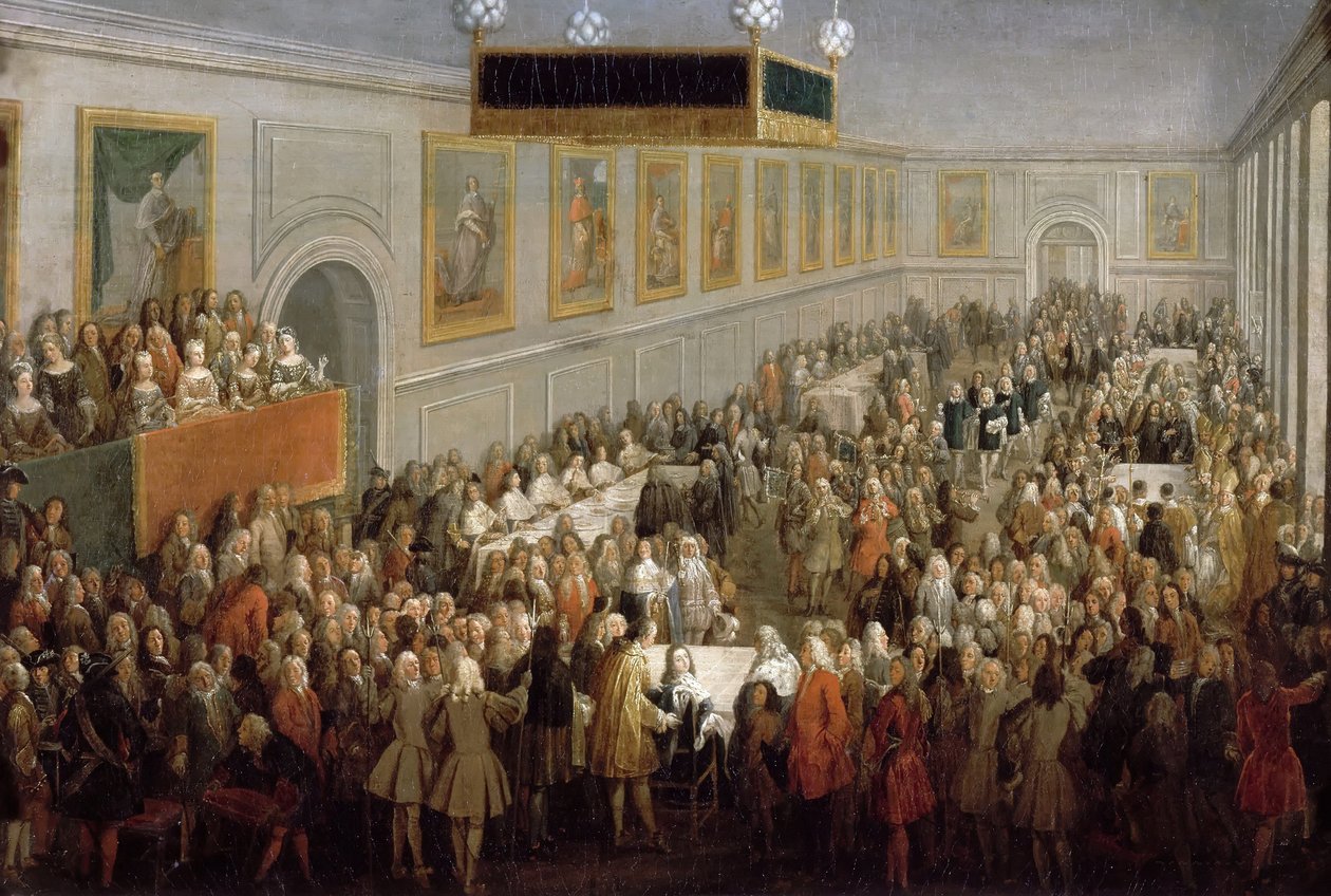 Svátek po korunovaci Ludvíka XV. v Arcibiskupském paláci v Rheims, 25. října 17 od Pierre Denis II Martin