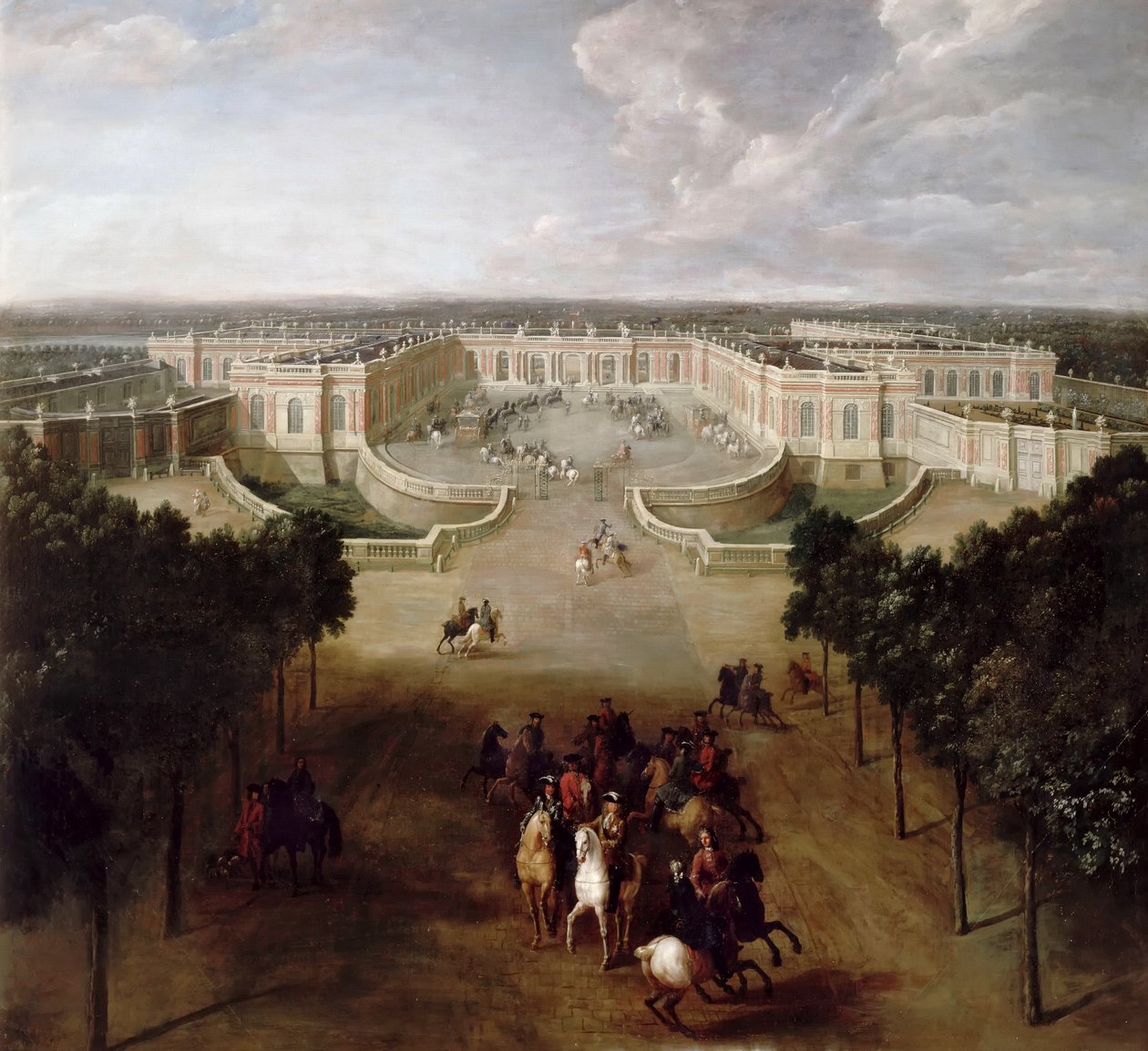Pohled na Grand Trianon z Avenue od Pierre Denis II Martin