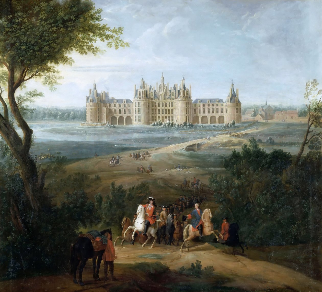 Pohled na château de Chambord, z parku od Pierre Denis II Martin