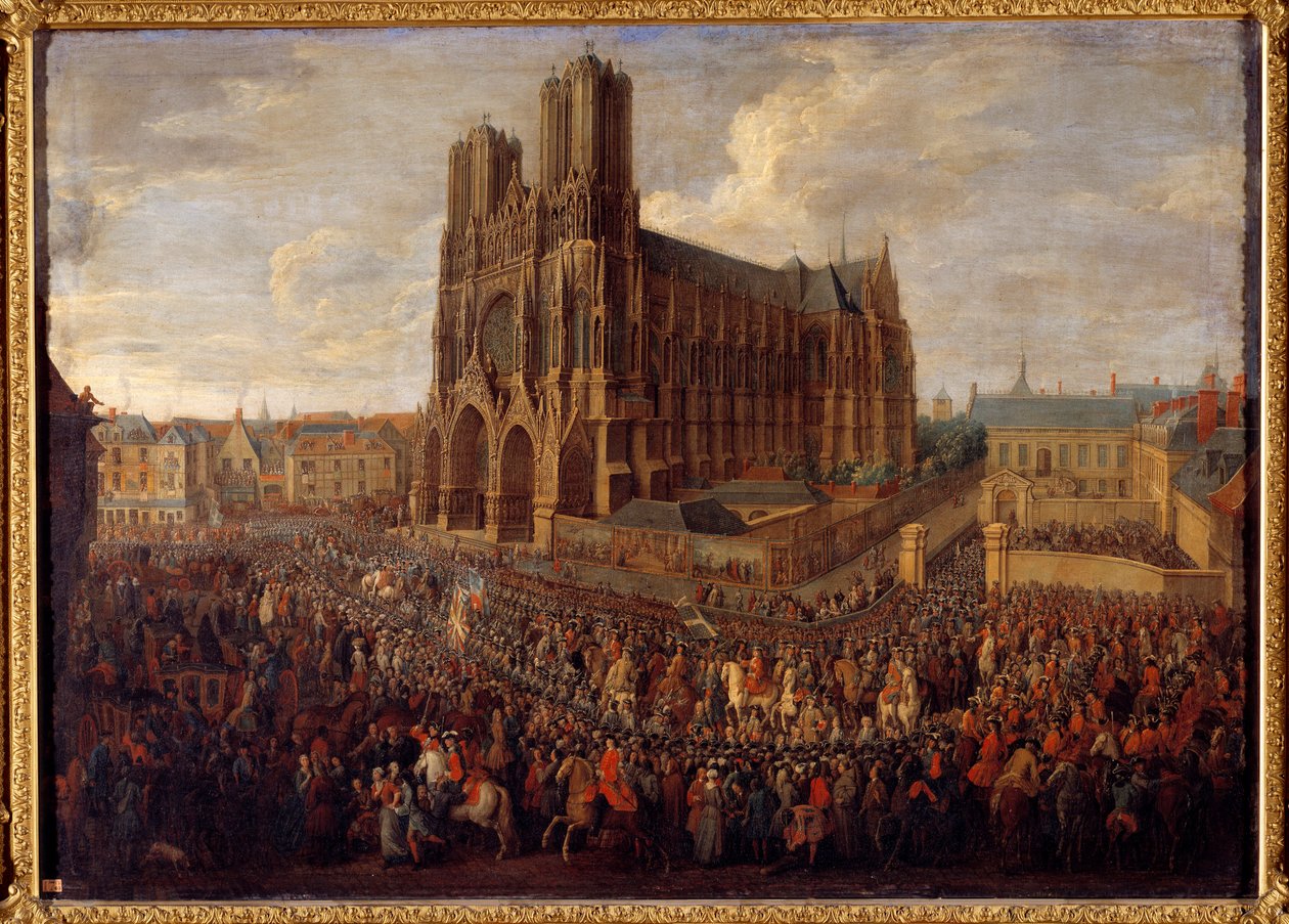 Kavalkáda vedoucí Ludvíka XV. do opatství Saint Remy v Remeši 26. října 1722 Obraz Pierre Denis Martin od Pierre Denis Martin