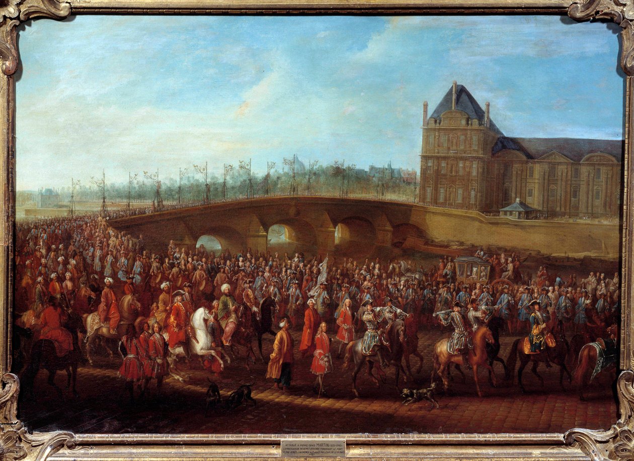 Odchod tureckého velvyslance Mehmeta Effendiho ze Sublime Porte po audienci udělené králem Ludvíkem XV dne 21.3.1721 Obraz Pierra Denise Martina (1663-1742) od Pierre Denis Martin