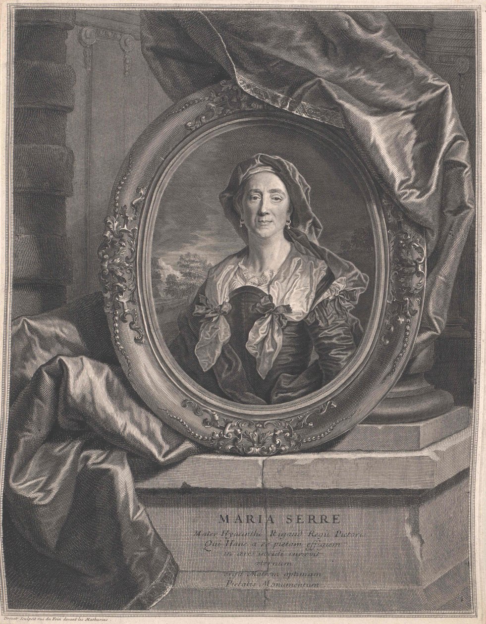 Marie Serre (tisk) od Pierre Drevet