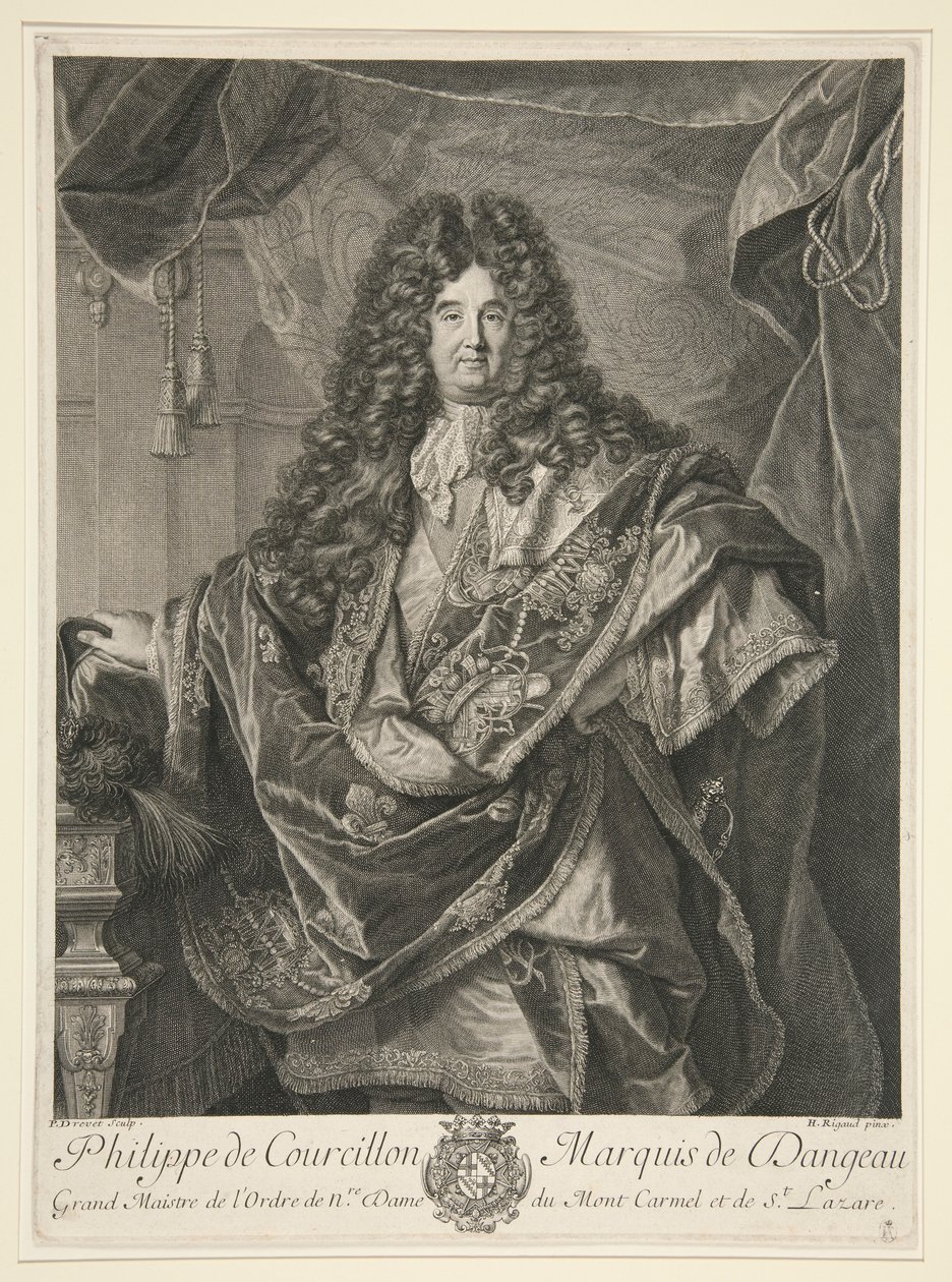 Philippe de Courcillon, markýz z Dangeau od Pierre Drevet