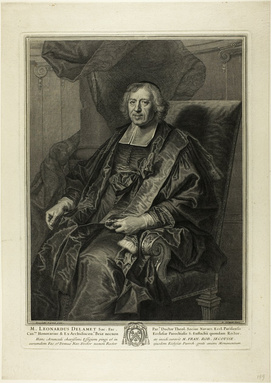 Portrét Léonarda de Lamet od Pierre Drevet