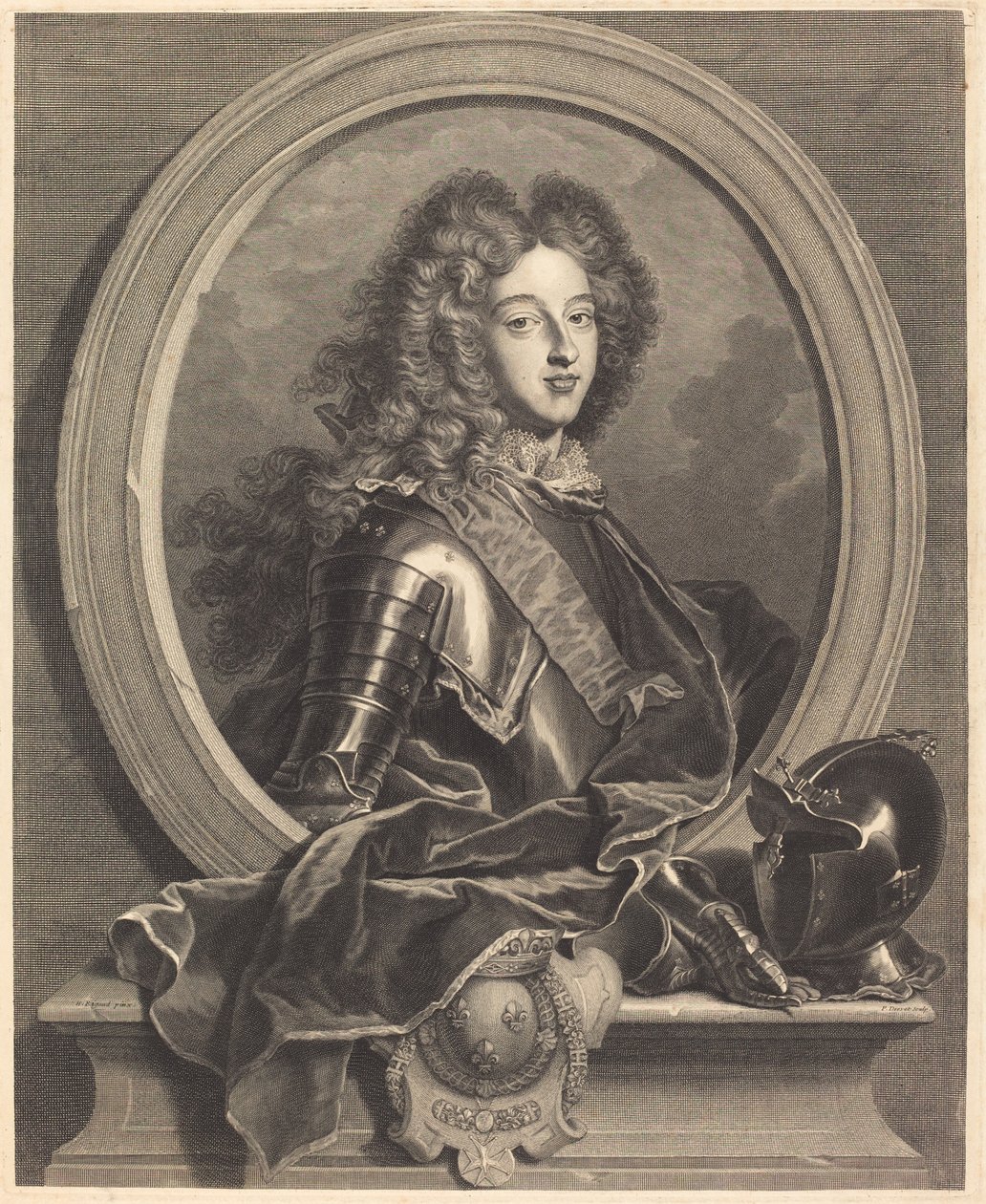 Ludvík Francouzský, vévoda burgundský od Pierre Drevet after Hyacinthe Rigaud