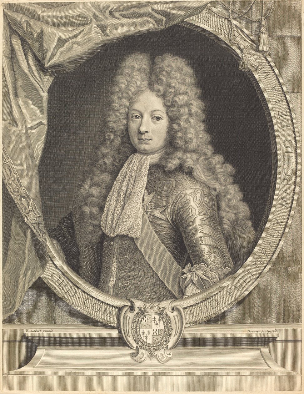markýz de la Vrilliere od Pierre Drevet after Pierre Gobert