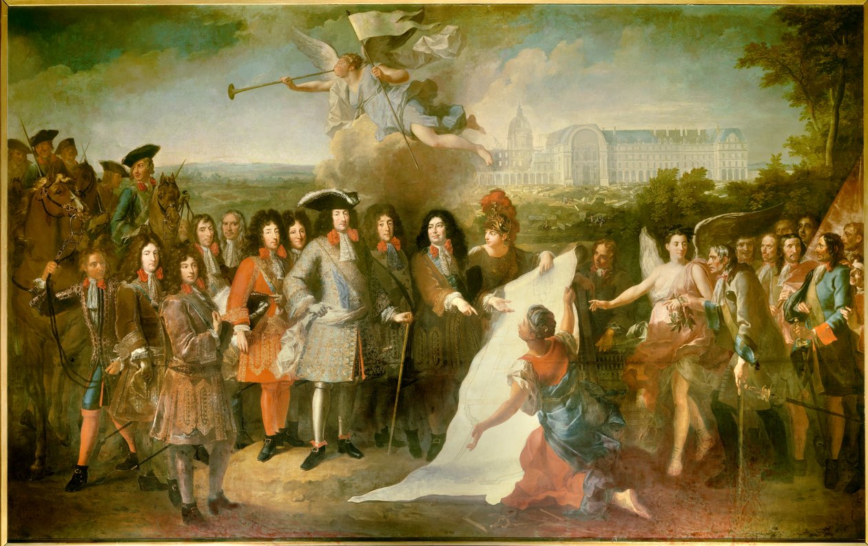 Představení plánu Royal Hote des Invalides Ludvíku XIV. markýzem de Louvois (1639-1691) Mezi současné patří Henri de la Tour d