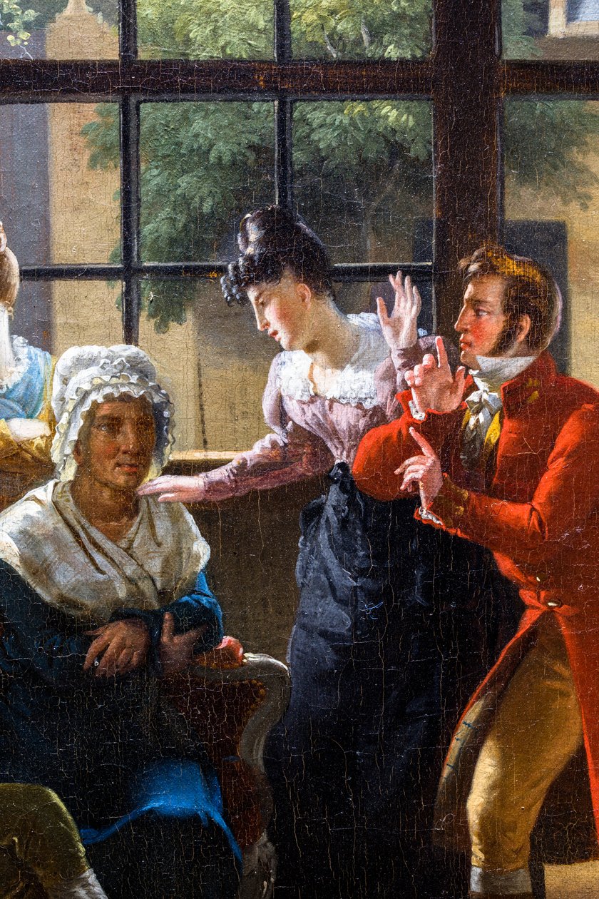 The Cancans at the Doorwoman od Pierre Duval Le Camus