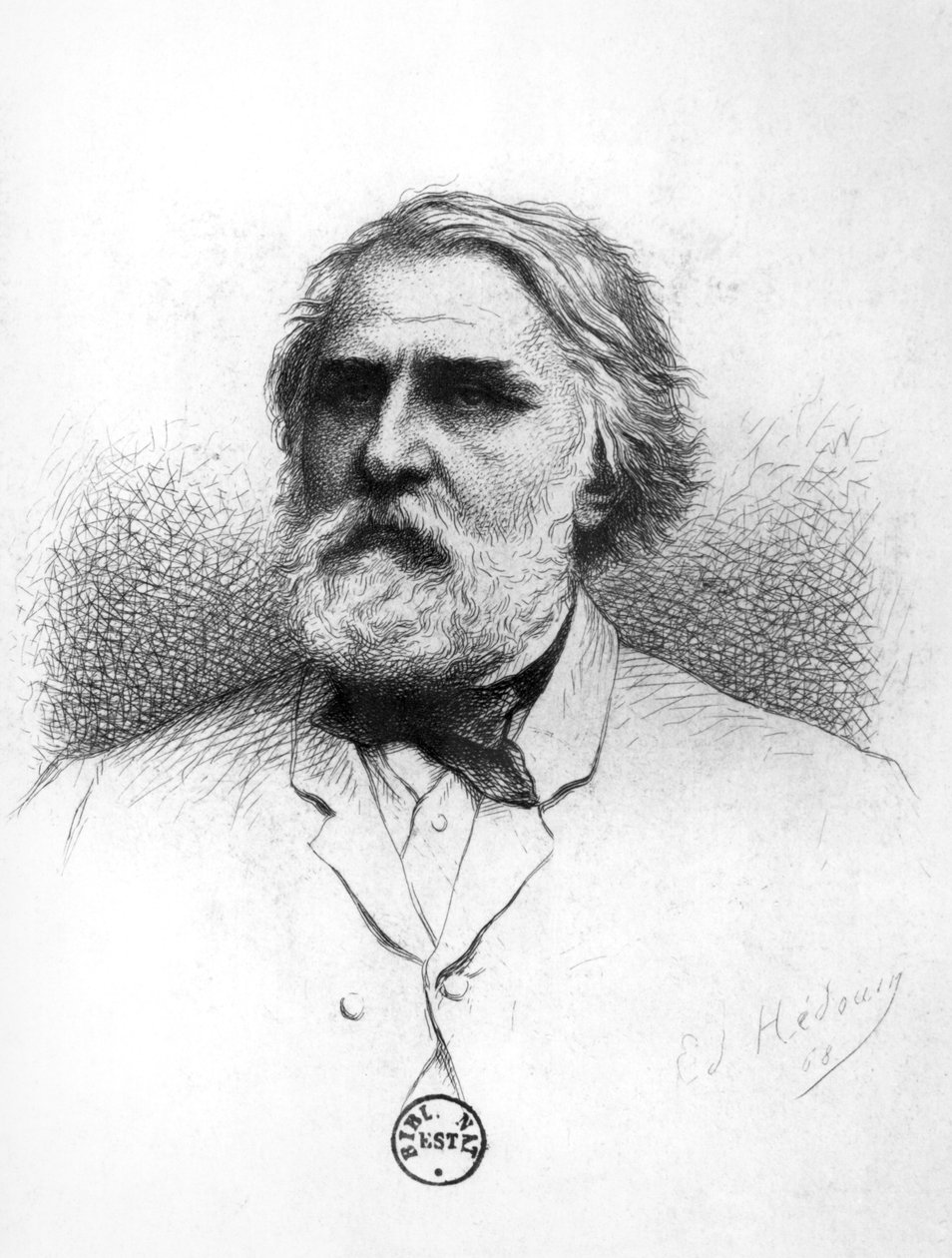 Portrét Ivana Turgeněva (1818-83) od Pierre Edmond Alexandre Hedouin