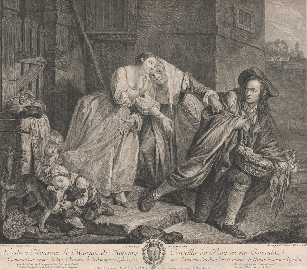 Neapolské gesto, 1763. od Pierre Etienne Moitte