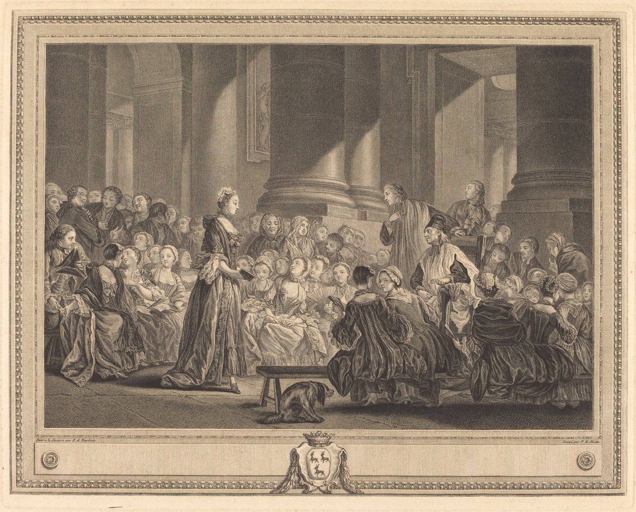 Katechismy od Pierre Etienne Moitte after Pierre Antoine Baudouin