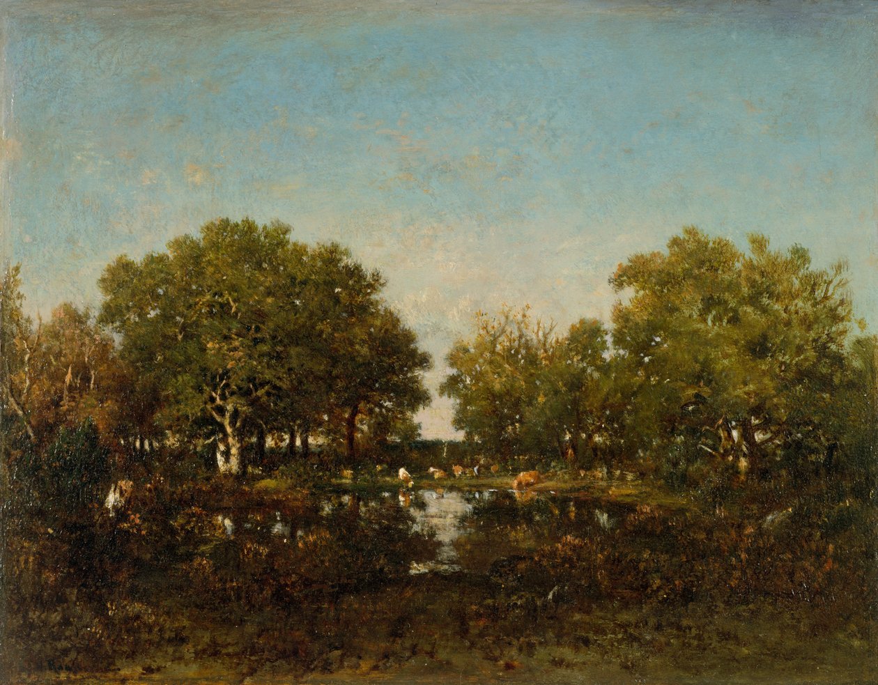 The Pool Memory of the Forest of Chambord, 1839. od Pierre Etienne Theodore Rousseau