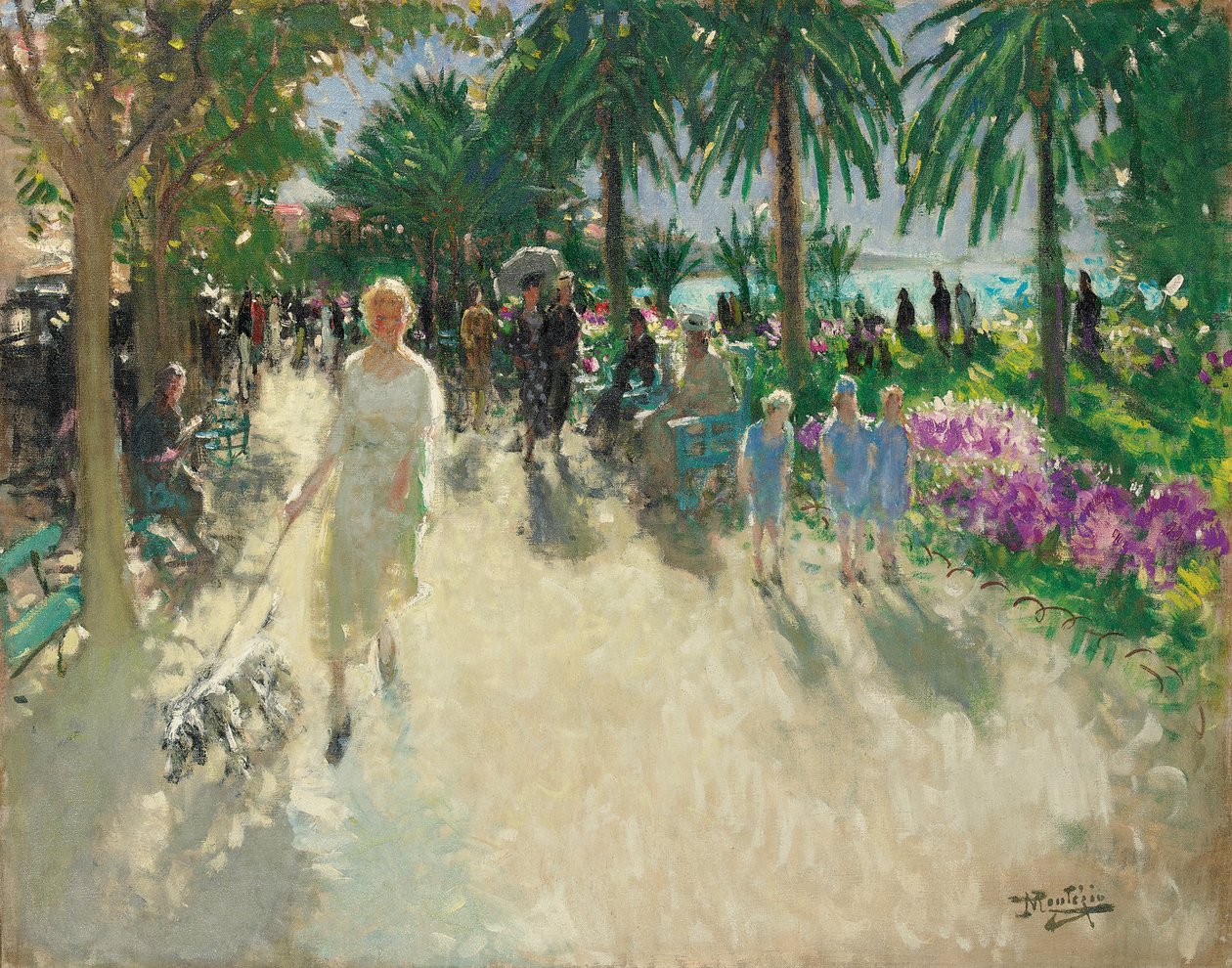 La Croisette, Cannes (olej na plátně) od Pierre Eugene Montezin