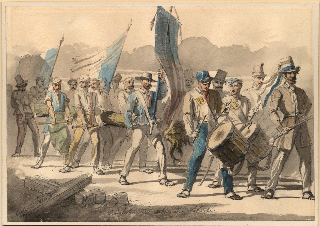 Zasazení stromu svobody ve Francii v roce 1848, 1848 od Pierre Eugène Lacoste