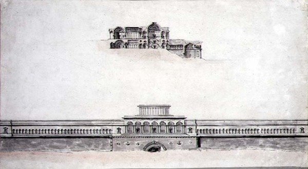 Design pro neoklasicistní palác od Pierre Francois Leonard Fontaine