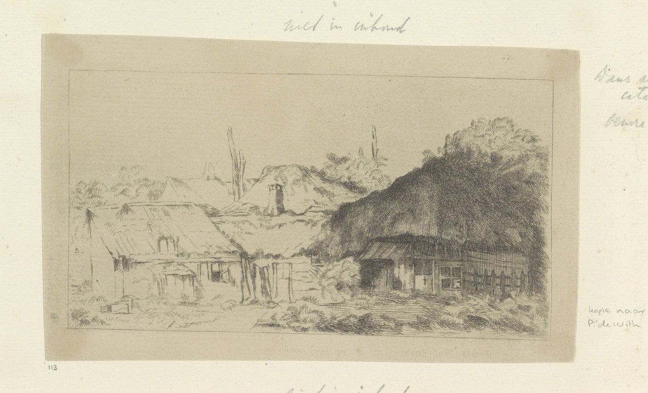 Boerderij Kolekce osmdesáti pěti původních tisků (název série) od Pierre François Basan (workshop of)