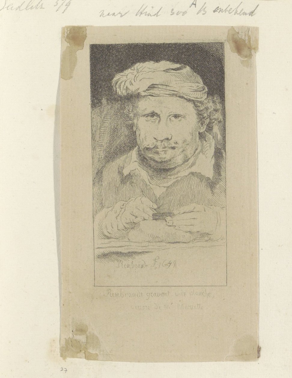 Rembrandt etsend Kolekce osmdesáti pěti původních tisků (název série) od Pierre François Basan