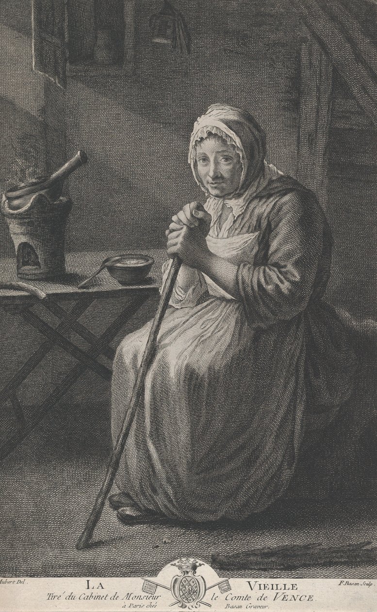 Stařena, z kanceláře hraběte z Vence, 1782-97. od Pierre François Basan