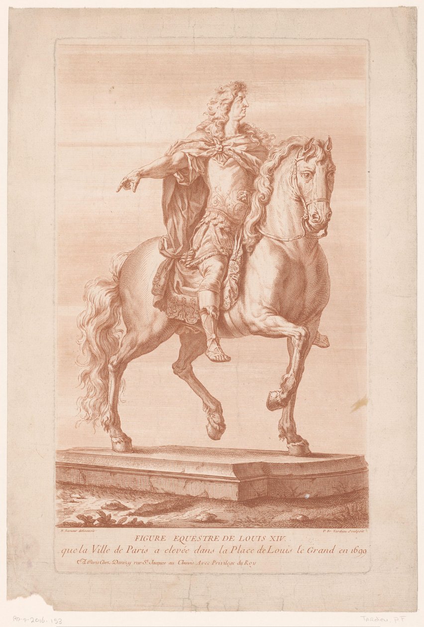 Jezdecký portrét Ludvíka XIV Figura Equestre de Louis XIV (název na předmětu) od Pierre François Tardieu