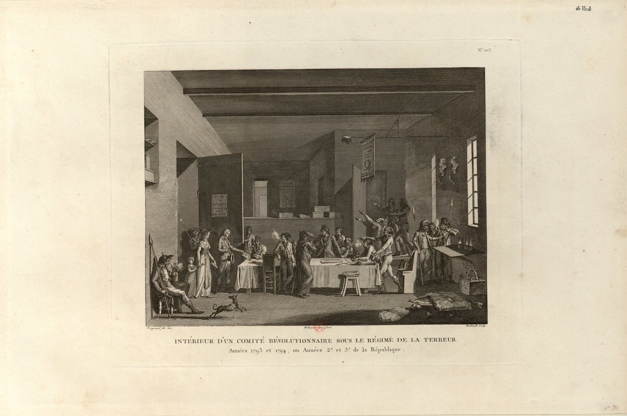 Uvnitř revolučního výboru během vlády teroru, 1802. od Pierre Gabriel Berthault
