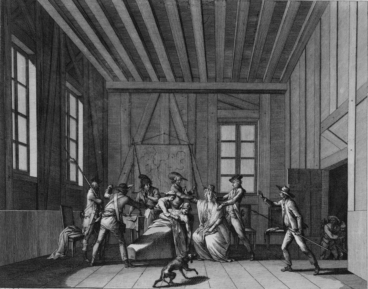 Atentát na Jean-Paul Marat, c. 1795 od Pierre Gabriel Berthault