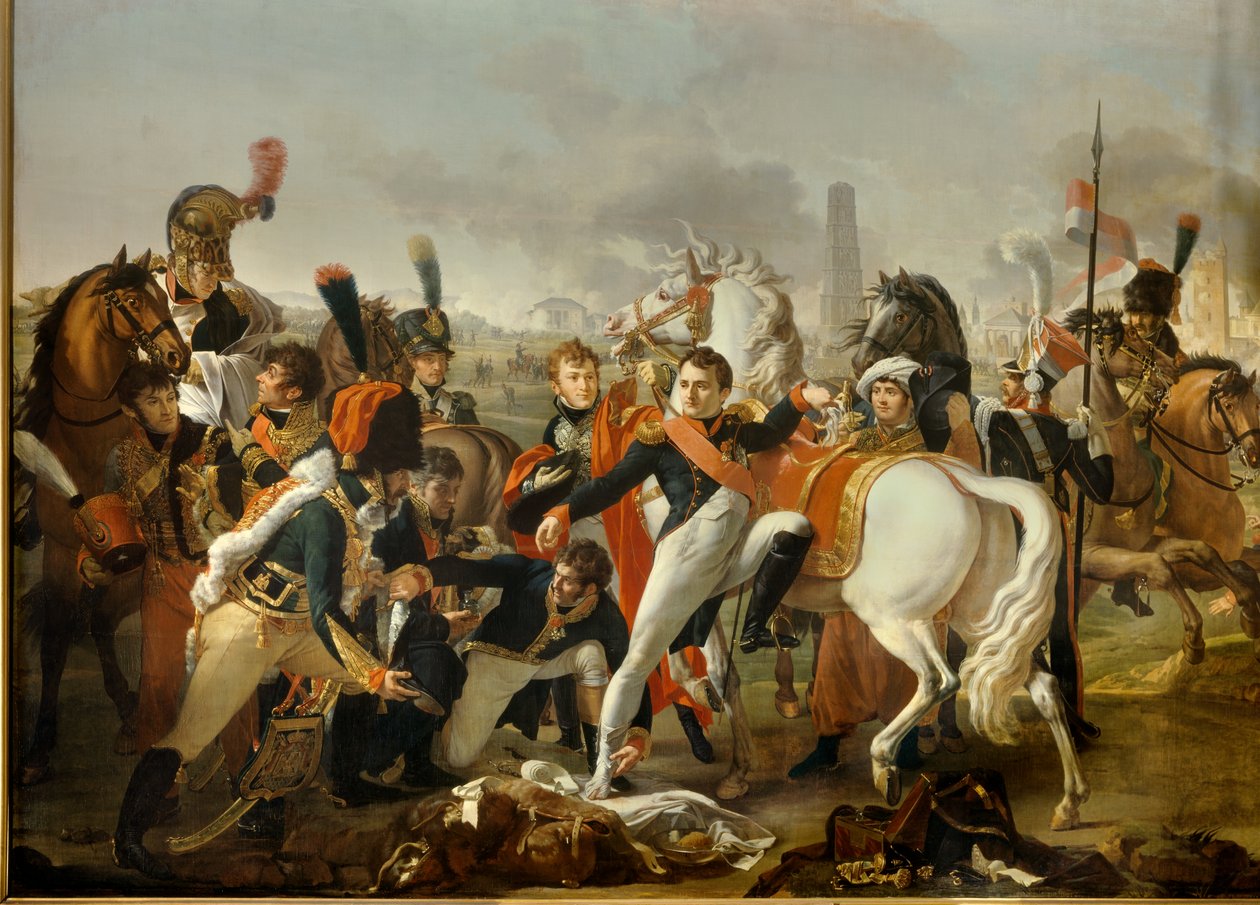 Napoleon I., rány před Regensburgem, ošetřuje chirurg Yvan, 23. dubna od Pierre Gautherot