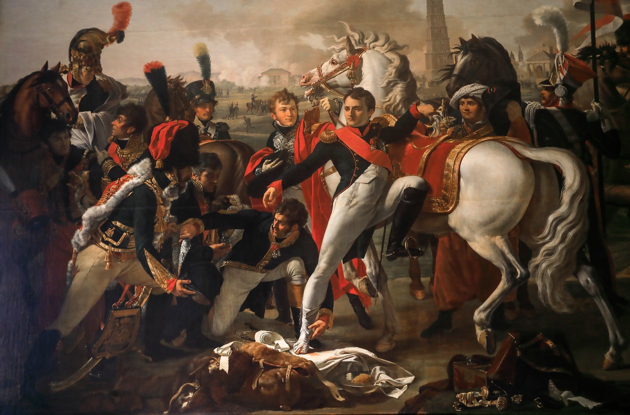Napoleon zraněný před Ratisbonne od Pierre Gautherot