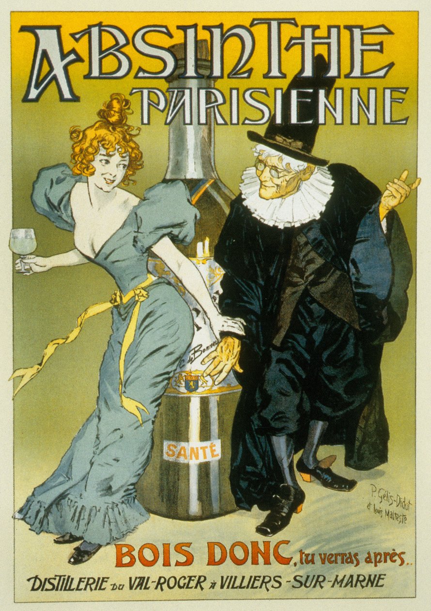 Francouzská reklama Pierre Henri Gelis-Didot a Louis Malteste na "Absinthe parisienne" c. 1900 (plakát) od Pierre Gelis Didot
