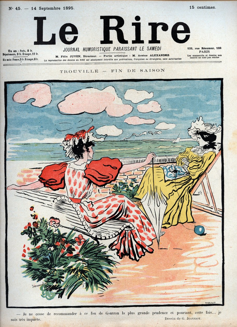 Trouville konec sezóny – kresba Pierra Georgese Jeanniota (1848-1934) pro „“Le Lire““ ze 14. září od Pierre Georges Jeanniot