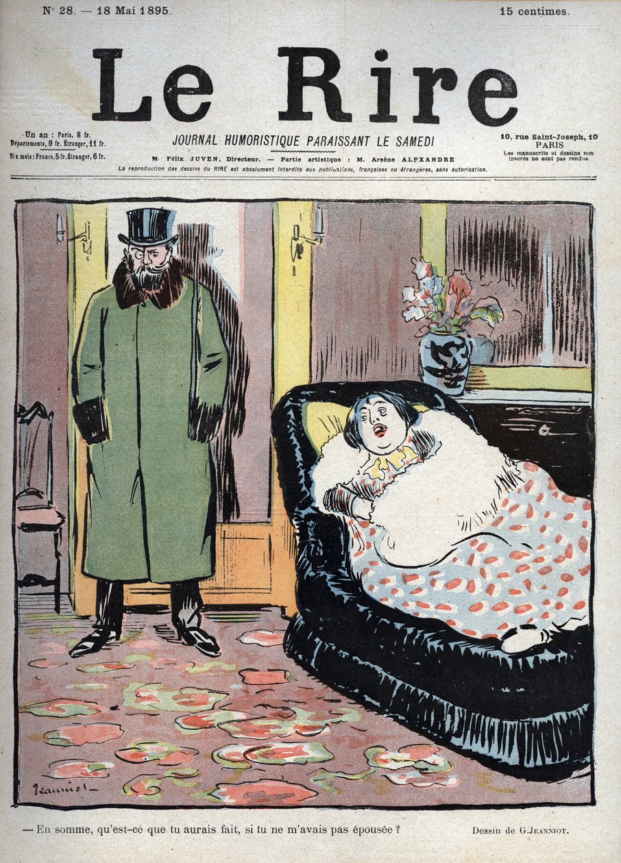 Co bys dělal, kdyby sis mě nevzal? - kresba Pierra Georgese Jeanniota (1848-1934) pro „“Le Rire““ z 218. května 1895 od Pierre Georges Jeanniot