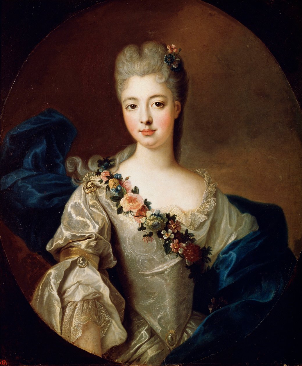 Portrét Charlotte Aglaé z Orléans, Mademoiselle de Valois, 20. léta 18. století. od Pierre Gobert
