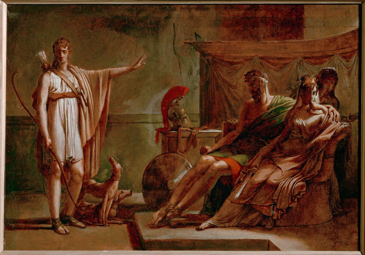 Phaedra a Hyppolyte, skica ... od Pierre Guérin