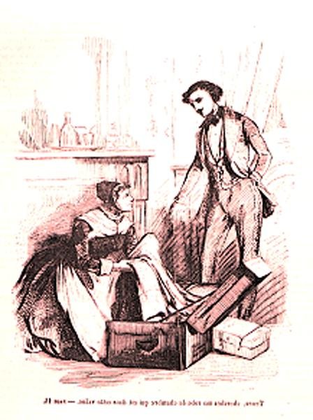 Charles Grandet a Nanon, ilustrace z ‚Eugenie Grandet‘ od Honore de Balzac (1799-1850) od Pierre Gustave Eugene Staal