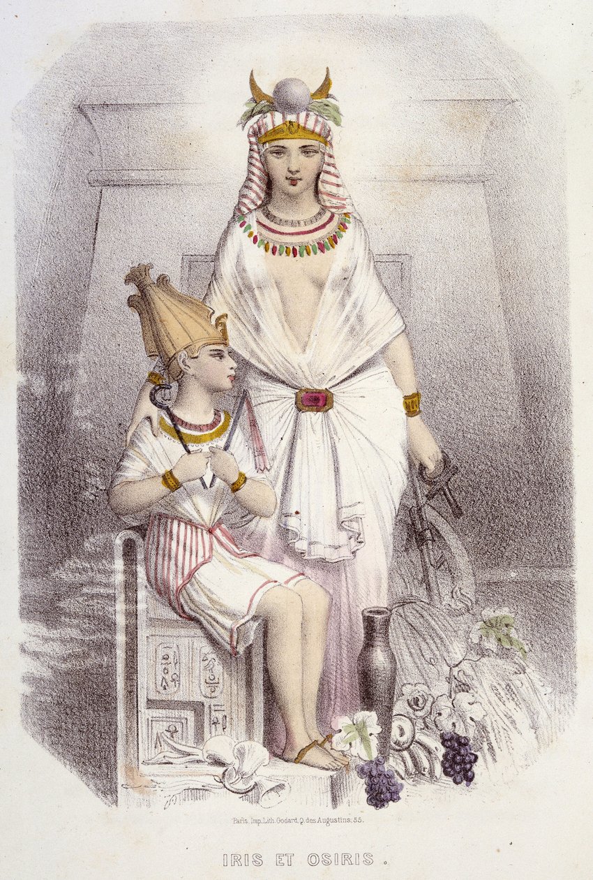 Isis a Osiris - v "Muses and Fairies" od Mery a Foelixe, ill. G. Staal, ed. G. de Gonet od Pierre Gustave Eugene Staal
